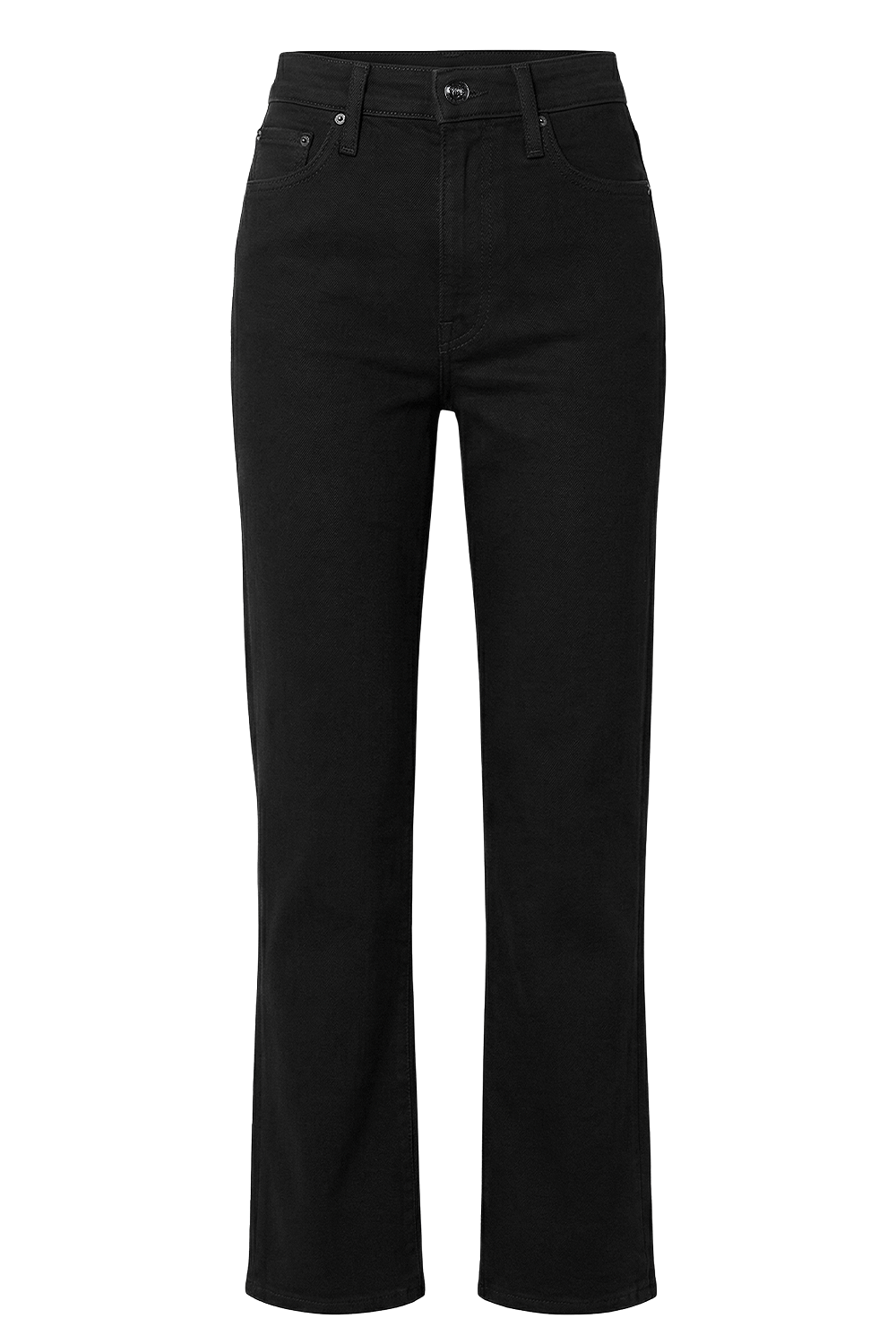 תמונה קידמית של מכנסי ג'ינס בגזרה ישרה