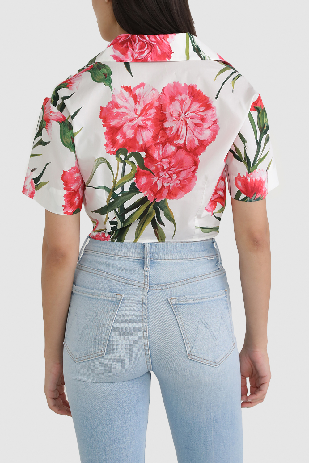 תמונת דוגמן אחורית של חולצת קשירה מכותנה