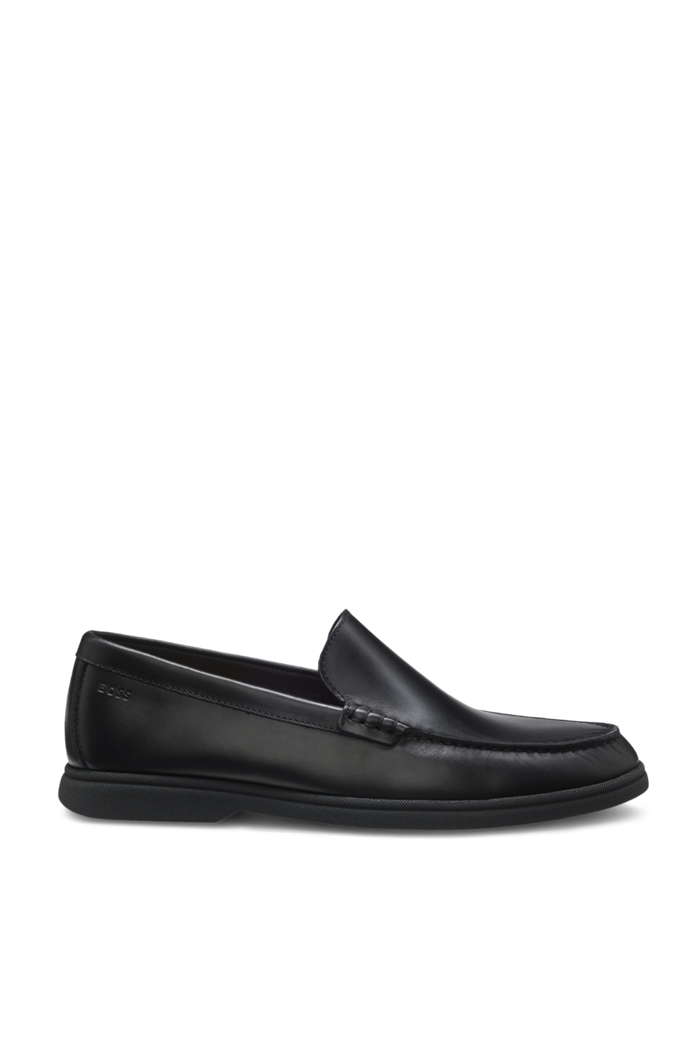 תמונה קידמית של נעלי מוקסינים עור