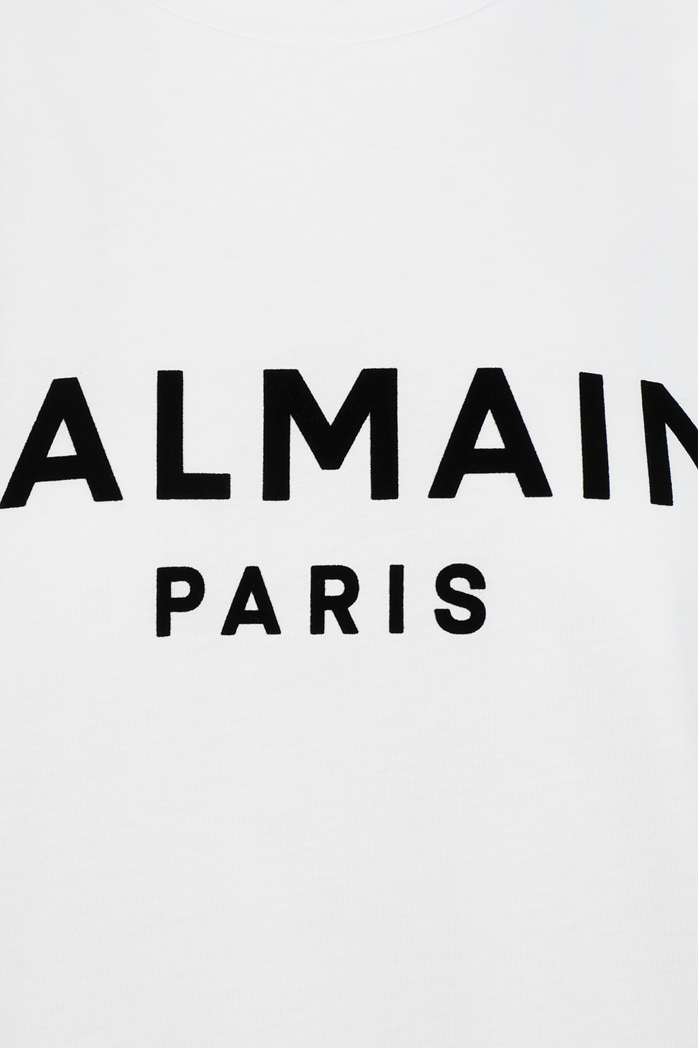 תמונת תקריב של Balmain Slim Fit T-Shirt in White