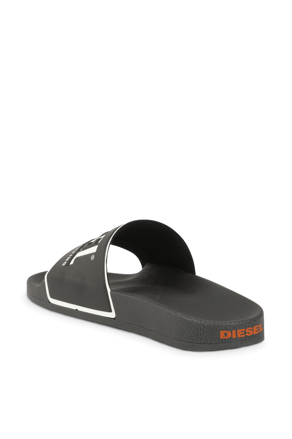 תמונה אחורית של Diesel Logo Sliders in Black