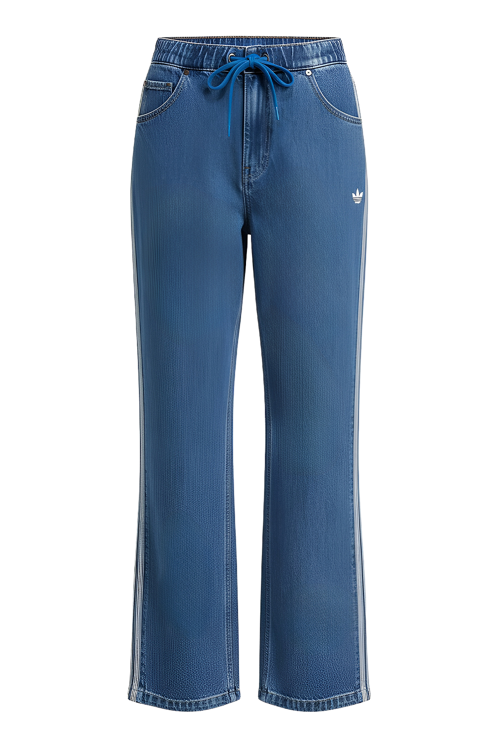 תמונה קידמית של מכנסי ג'ינס בגזרה ישרה