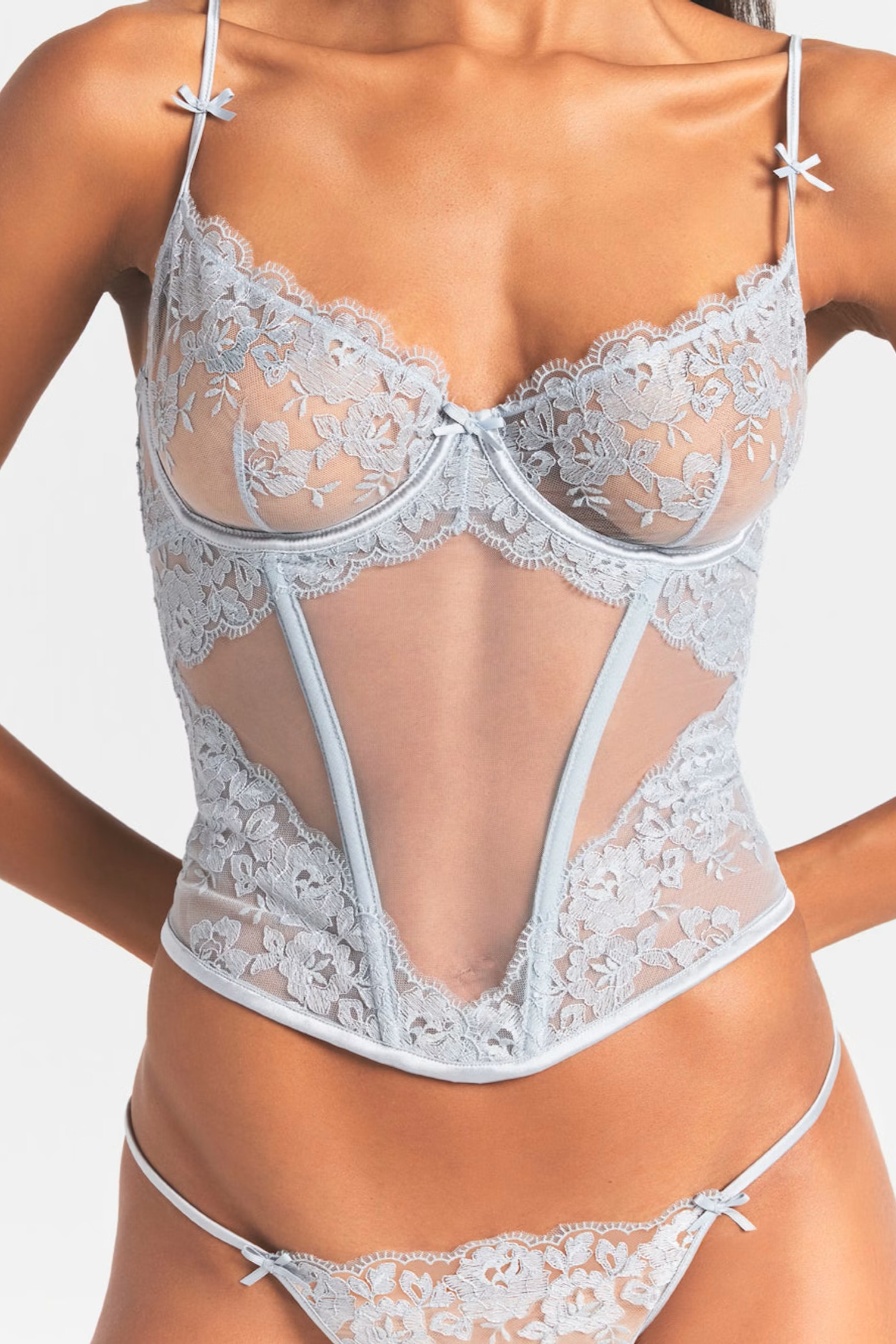 תמונת תקריב דוגמן של UNLINED DEMI CORSET