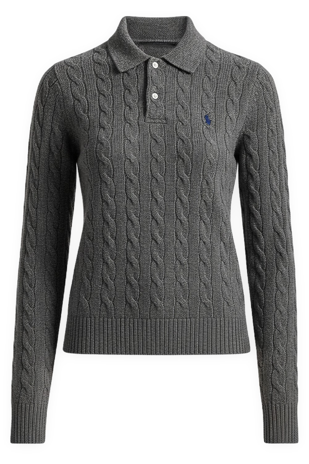 תמונה קידמית של סריג פולו צמר וקשמיר