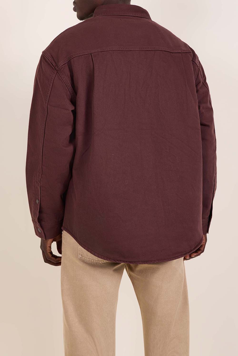 תמונת דוגמן אחורית של חולצת ז'קט ג'ינס