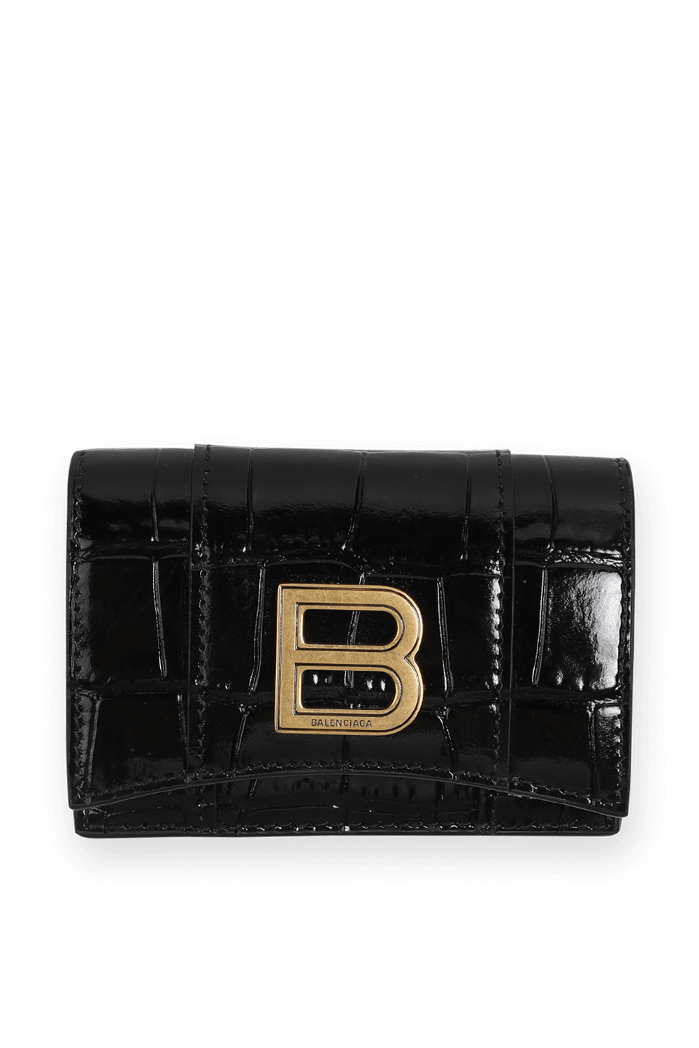 Hourglass Mini Wallet in Black BALENCIAGA
