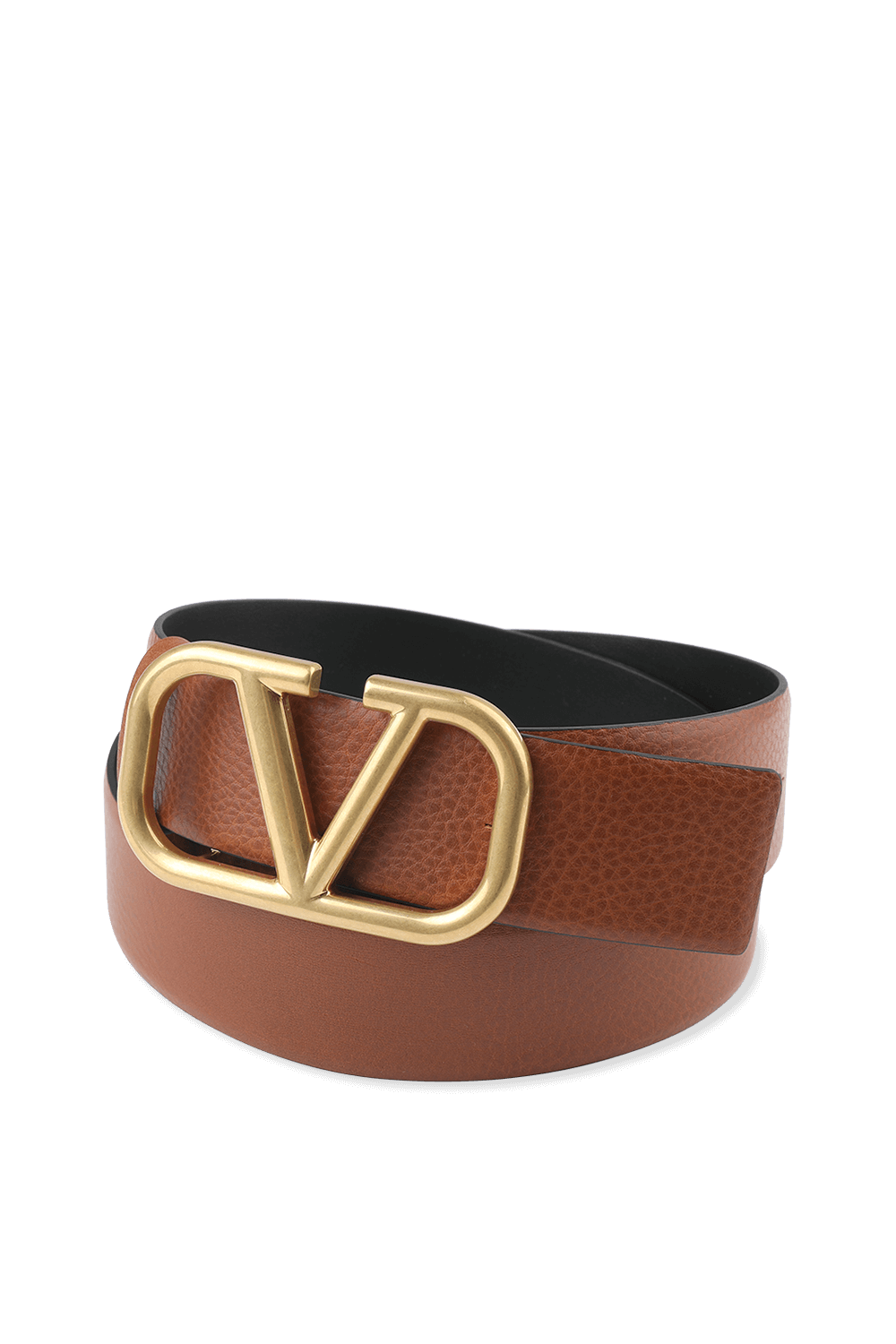 תמונה קידמית של Reversible V Logo Signature Belt in Brown