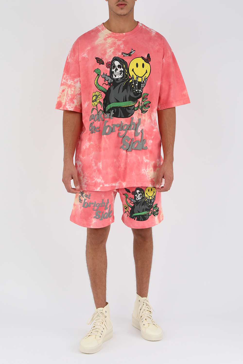 תמונת דוגמן קידמית של נעלי סניקרס ניזה לבנות ברכיסה גבוה