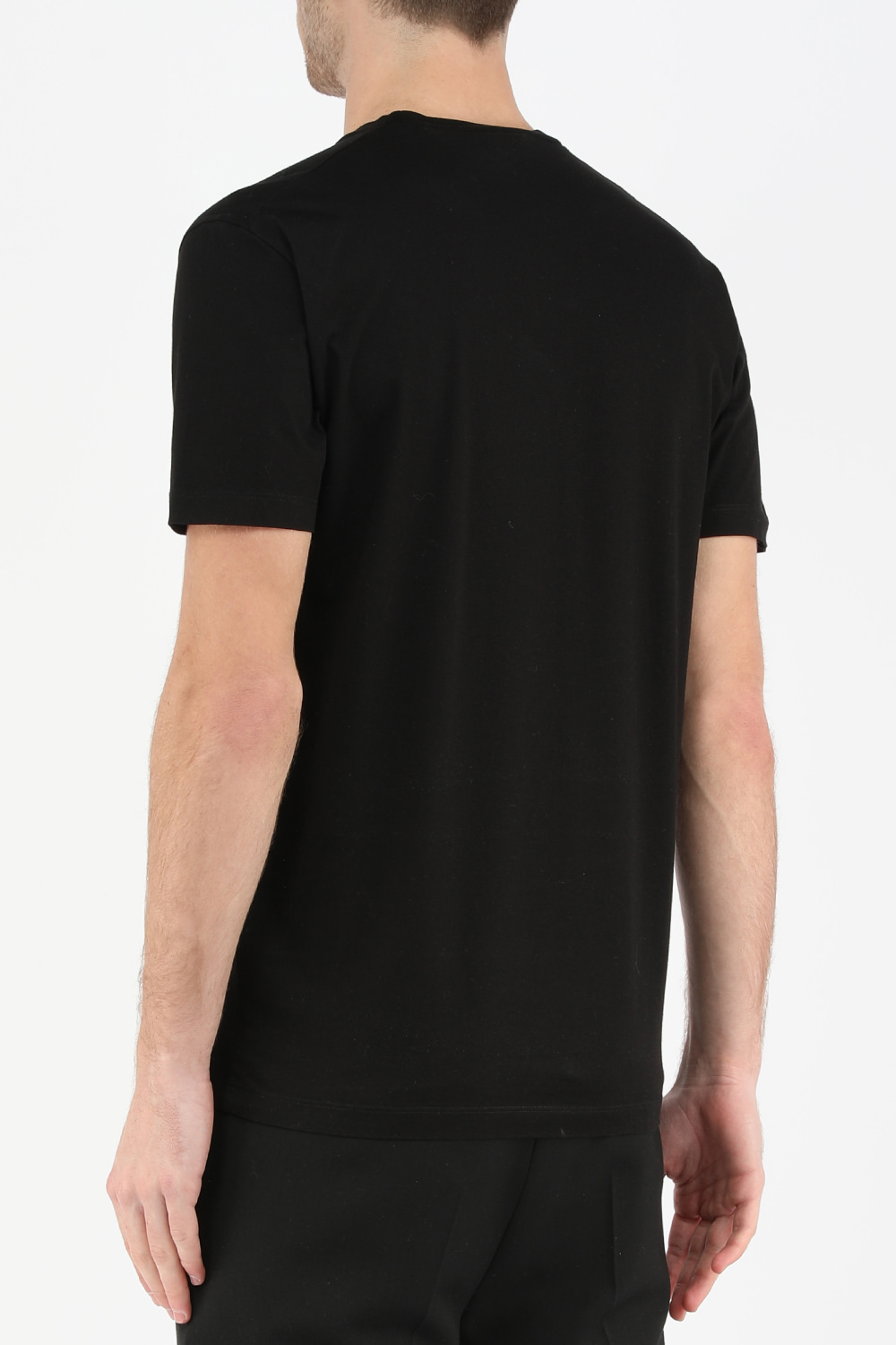 חולצת טי שחורה עם לוגו DSQUARED2