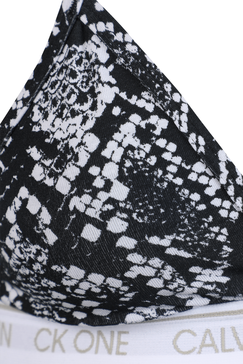 חזיית משולשים עם הדפס נחש בגווני שחור ולבן CALVIN KLEIN