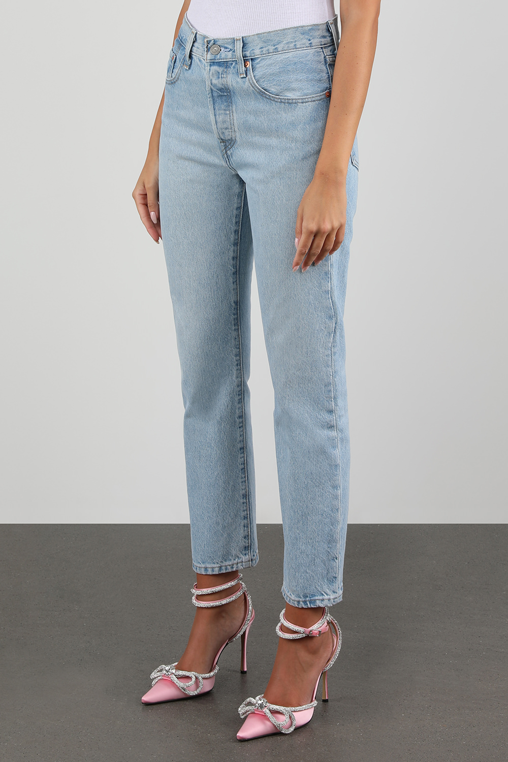 מכנסי ג'ינס קרופ 501 בהירים LEVI`S