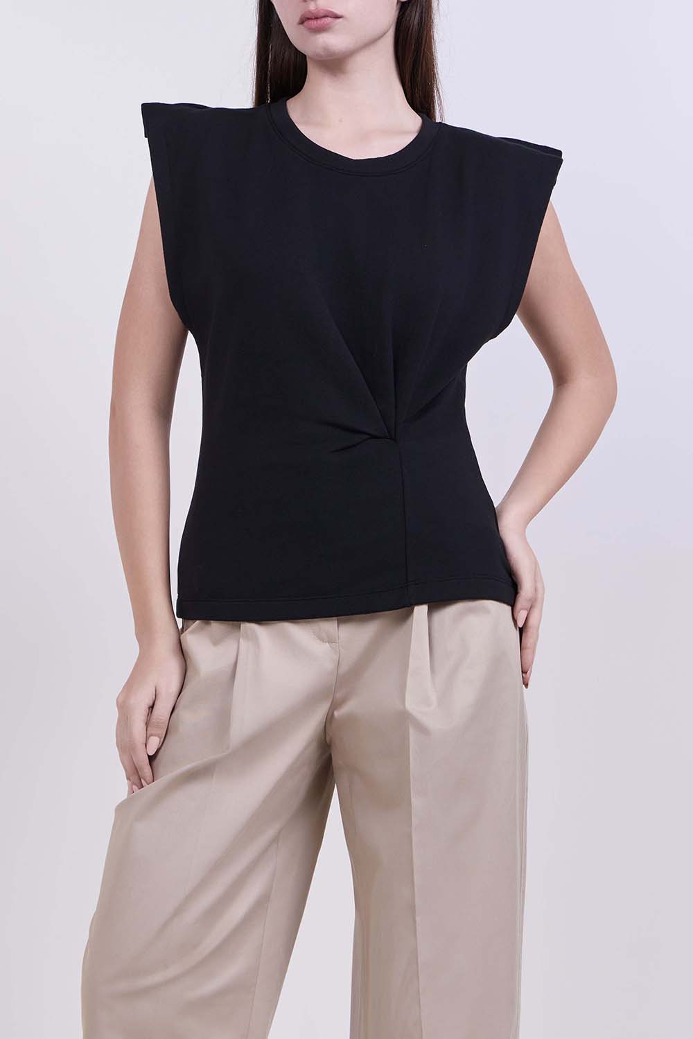 תמונת דוגמן קידמית של גופיית כותנה