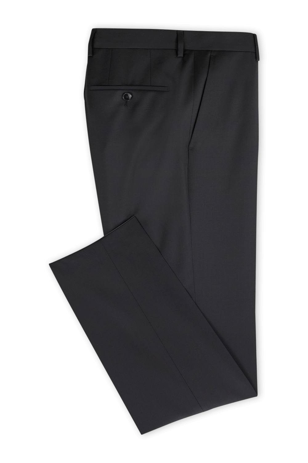 Gibsoncyl Slim Fit Trousers in Black Wool BOSS
