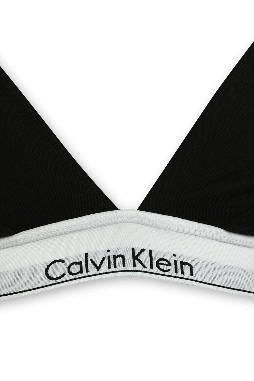 חזיית משולשים שחורה עם לוגוטייפ לבן CALVIN KLEIN