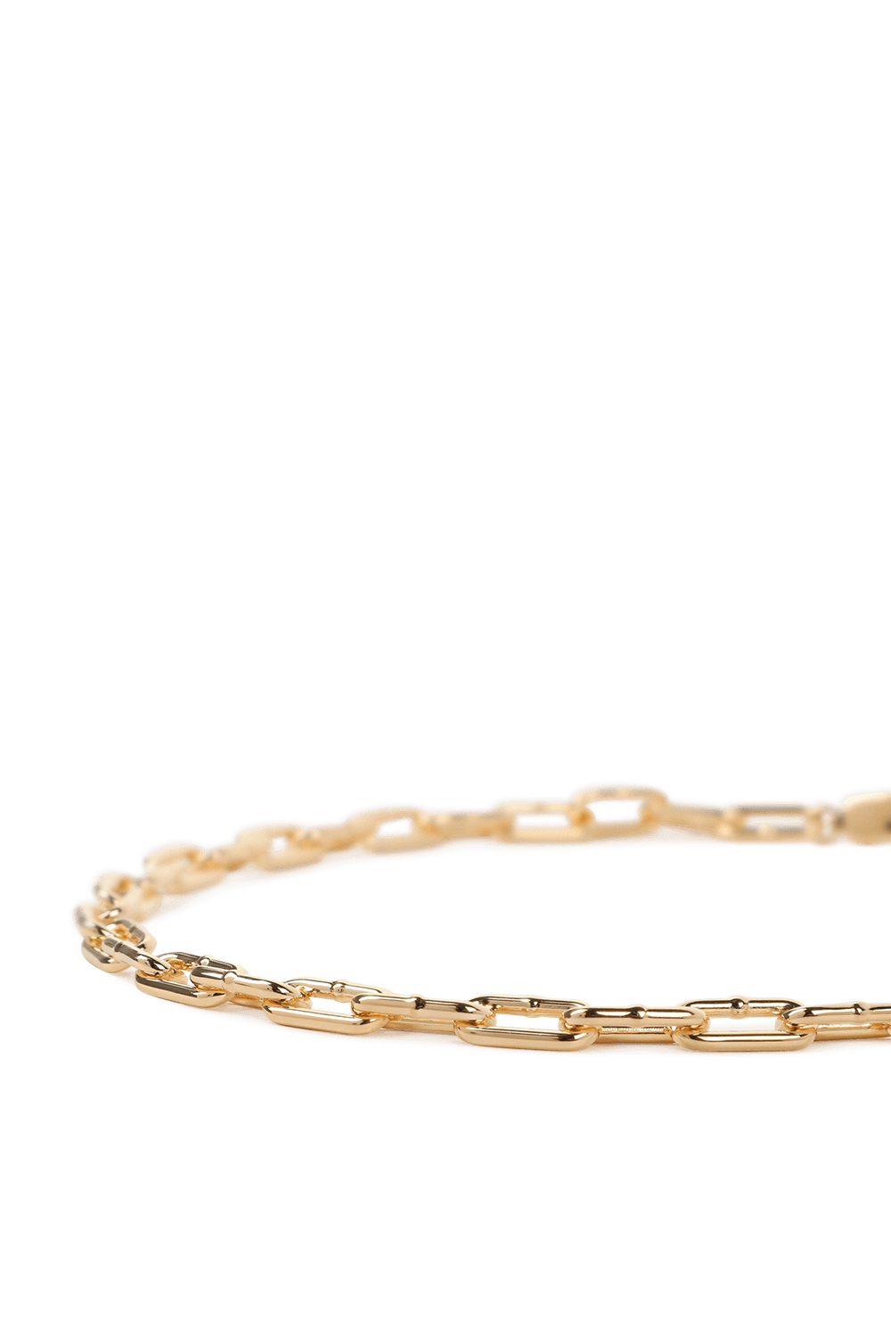 תמונה אחורית של שרשרת לולאות בגוון זהב