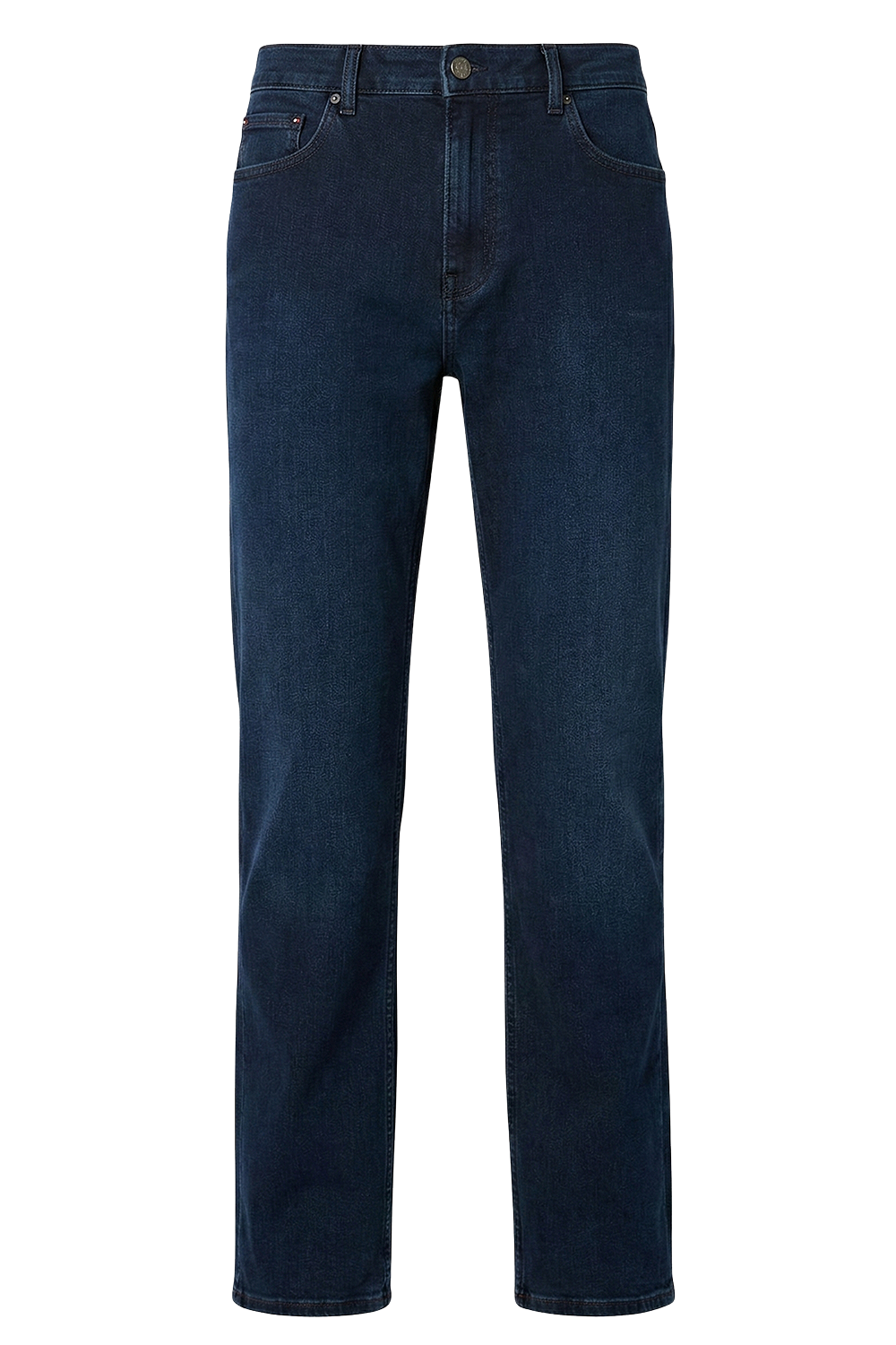 תמונה קידמית של מכנסי ג'ינס ישרים