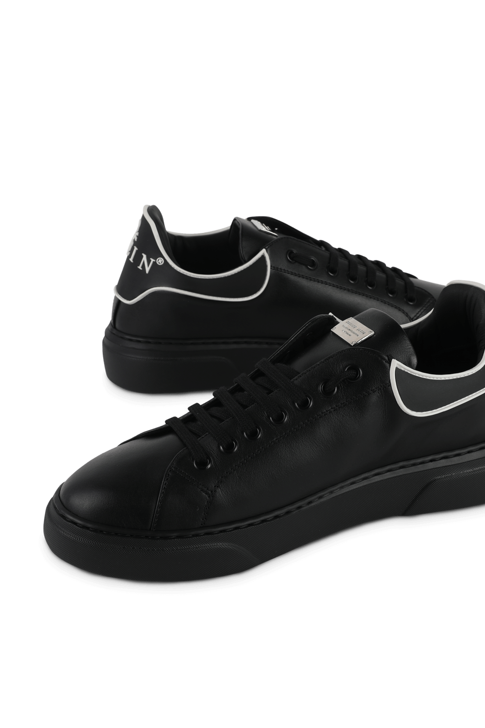 תמונת תקריב של Leather Runner Big Bang in Black