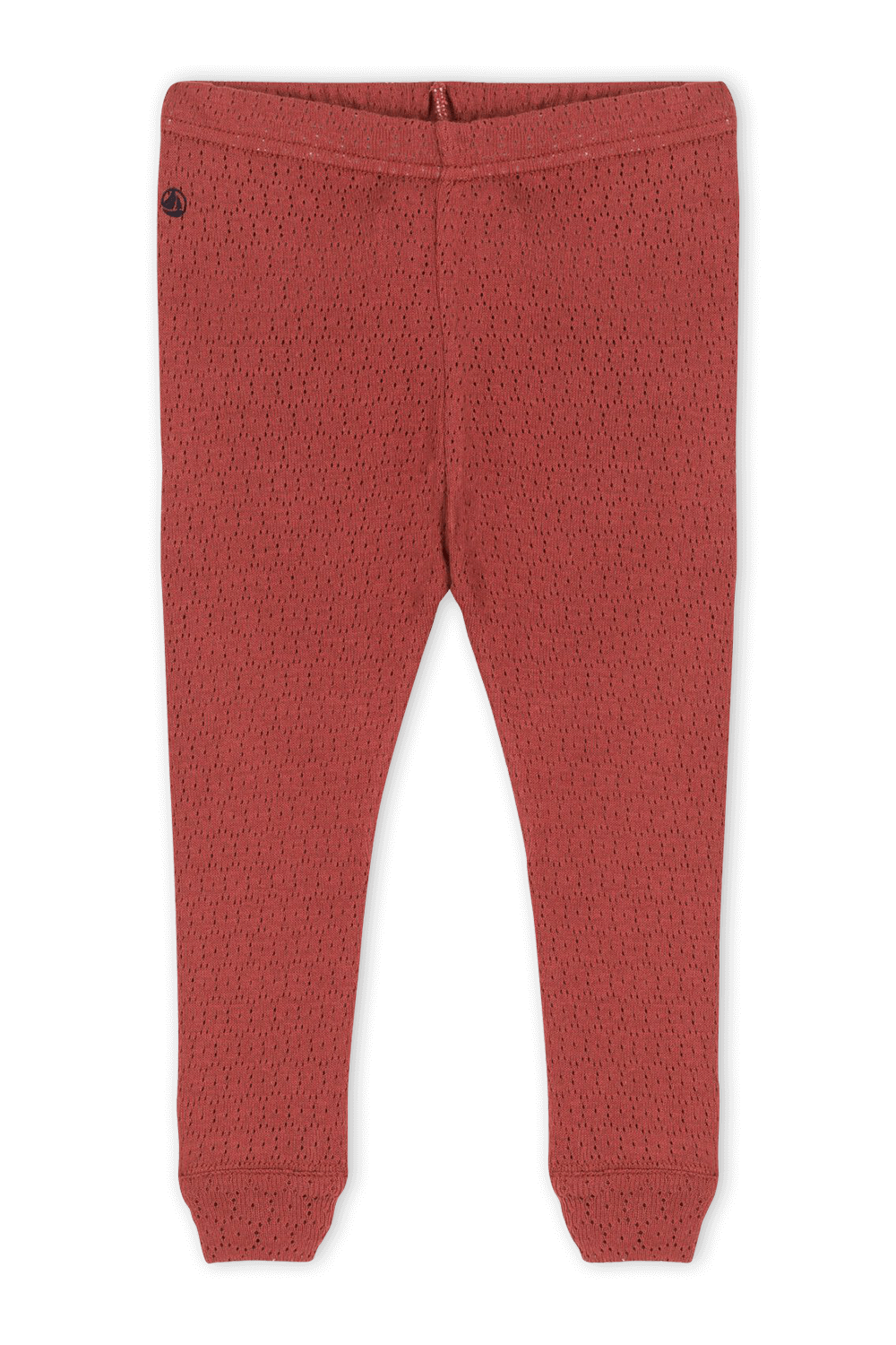 תמונה קידמית של גילאי 18-36 חודשים מכנסי טייץ אדומים עם פתחי אוורור