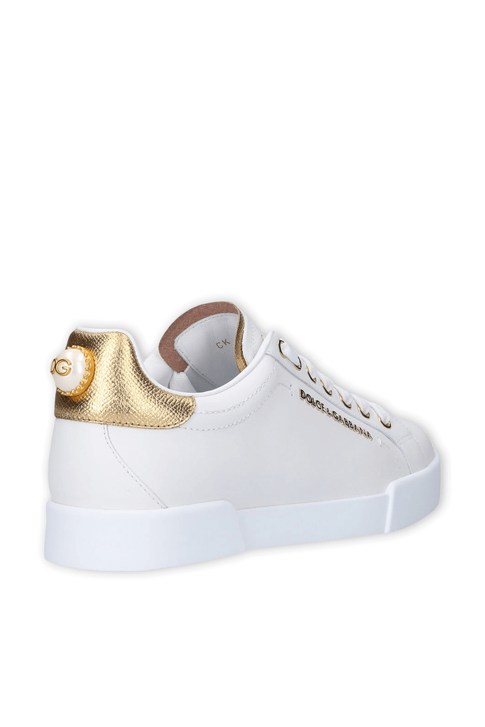 Portofino Sneakers in White with Lettering DOLCE & GABBANA