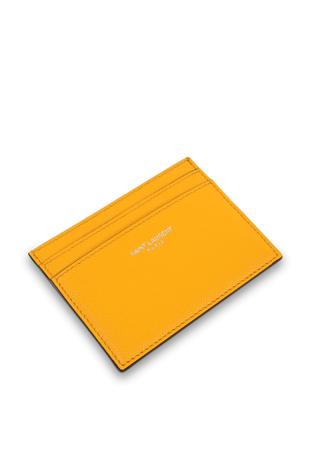 תמונת תקריב של ארנק כרטיסים כתום מעור