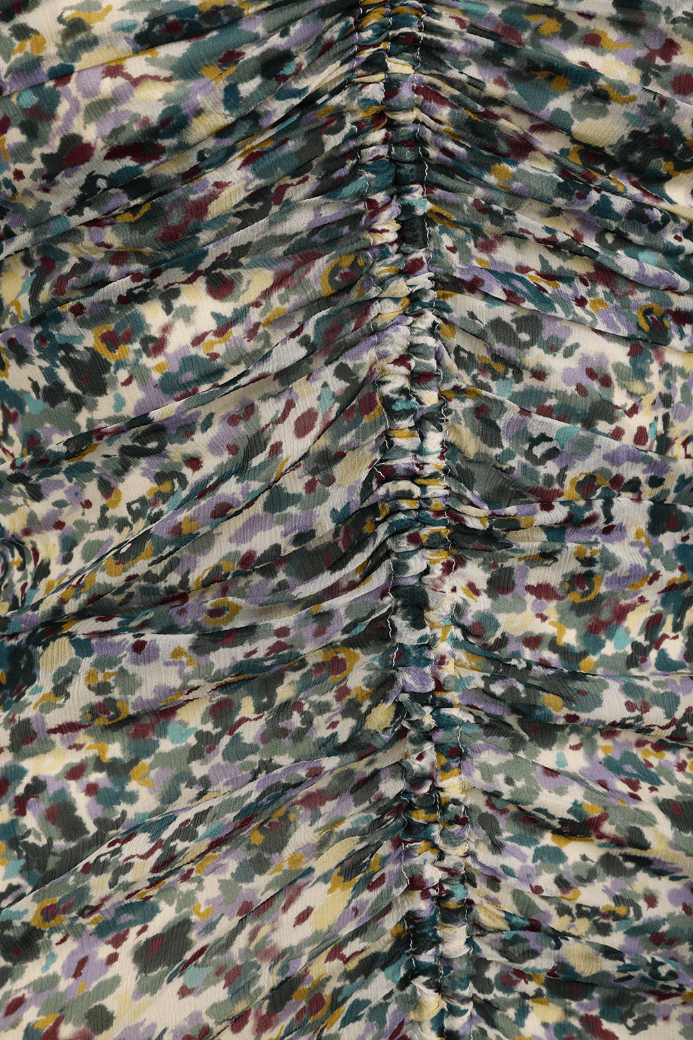 תמונה אחורית של שמלת מידי פרחונית עם רצועות