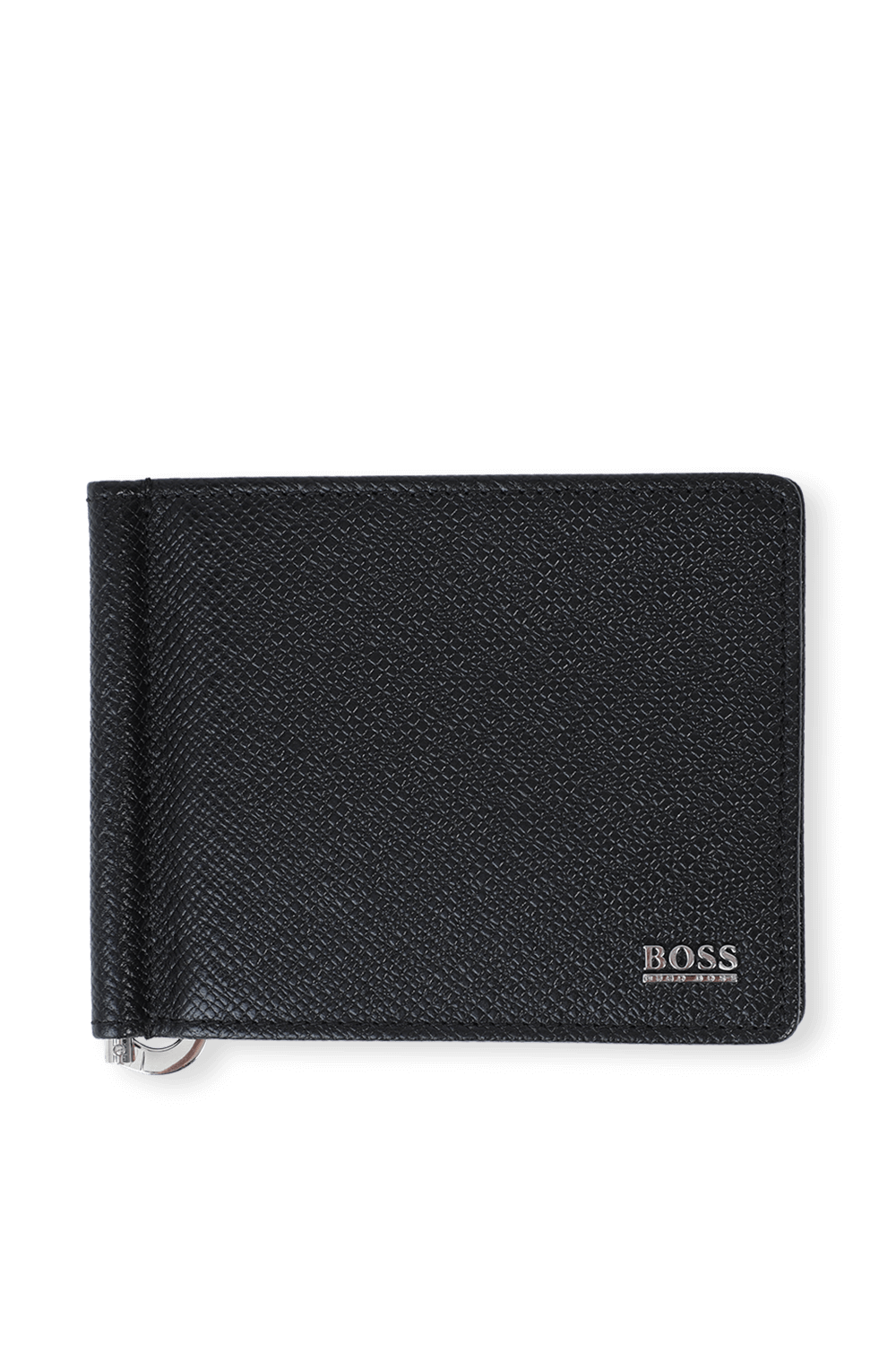 תמונה קידמית של Wallet Grained Leather Black