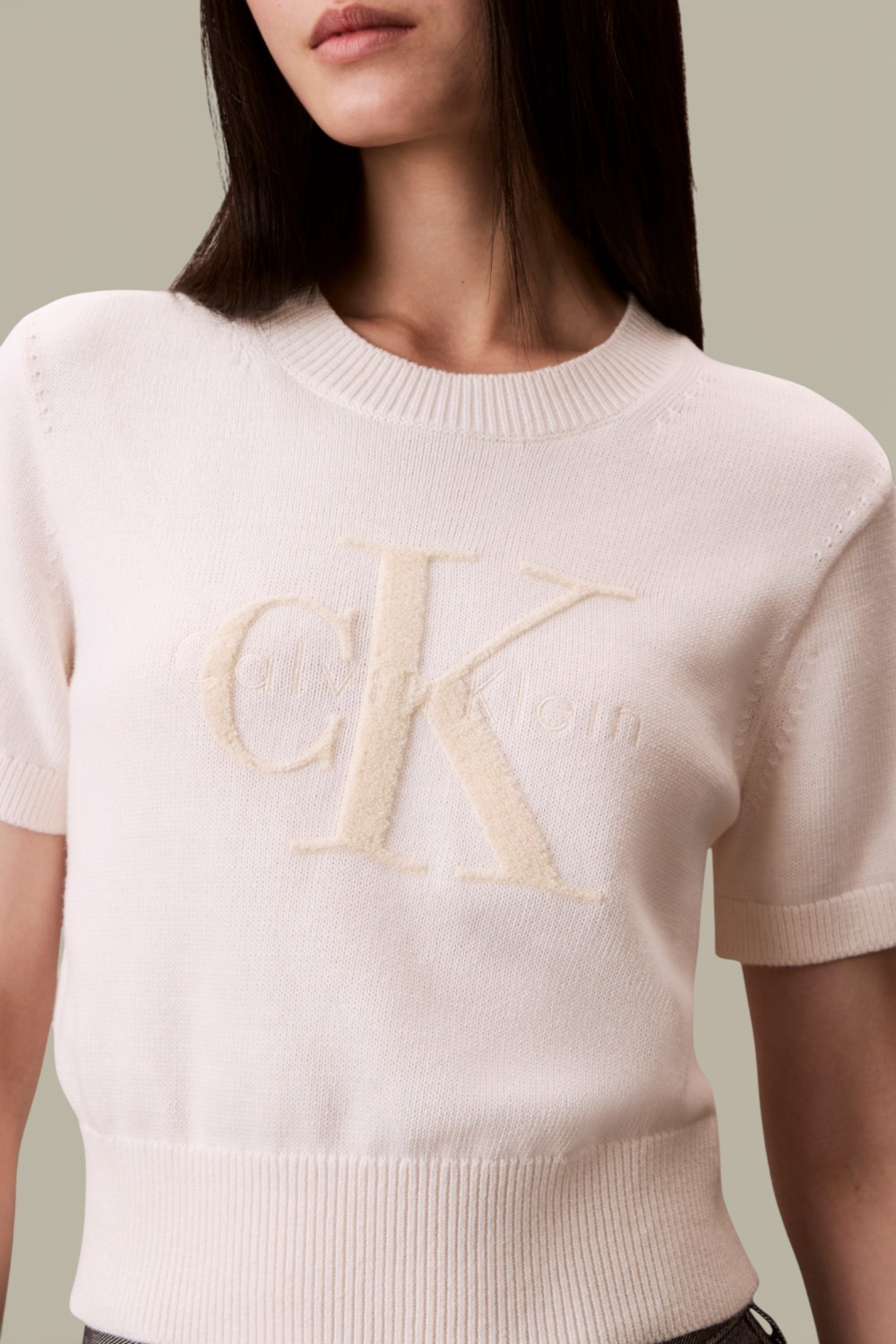 תמונת תקריב דוגמן של חולצת סריג