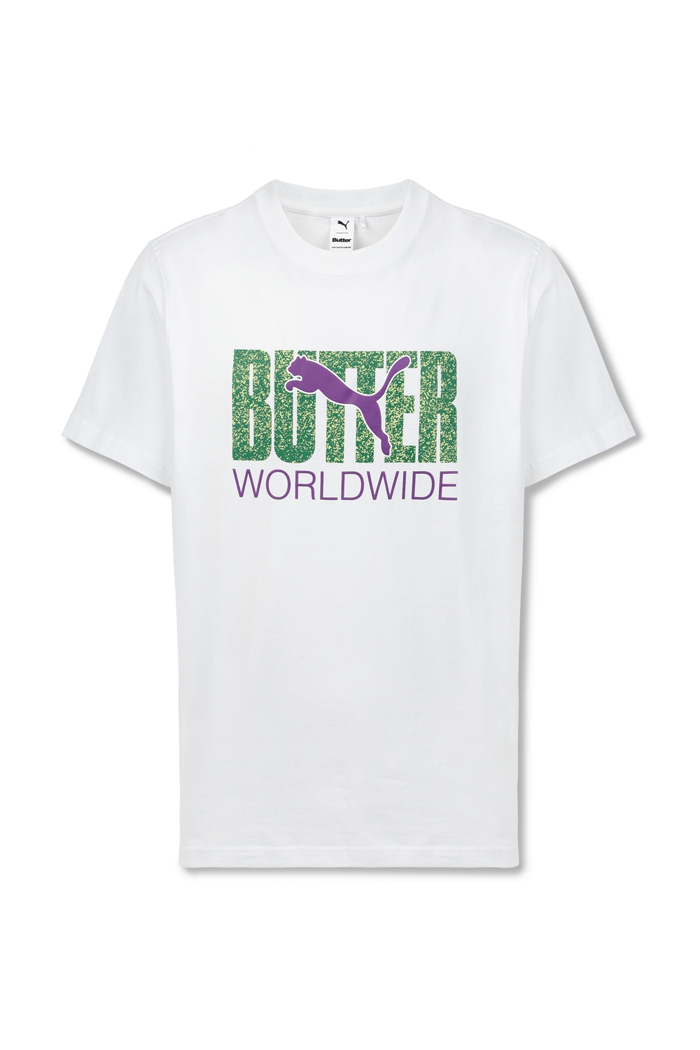 תמונה קידמית של פומה X באטר גודס חולצת לוגו בצבע לבן