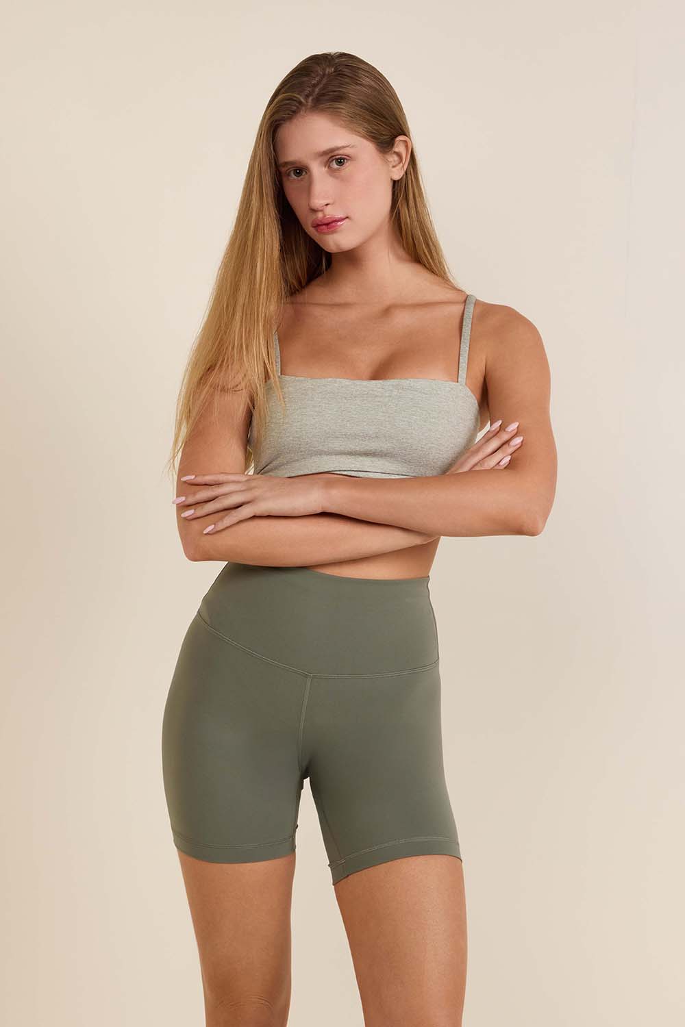 תמונת דוגמן קידמית של Softy Suedey Wrap-Front Bra