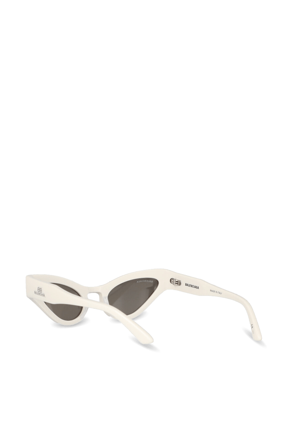 Cat Oval Logo Sunglasses in White image number null BALENCIAGA