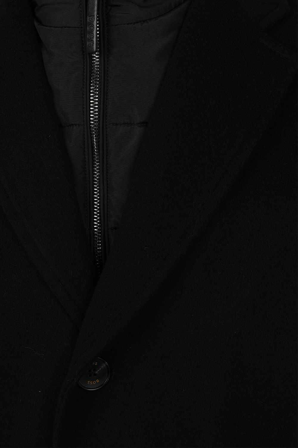 תמונה אחורית של מעיל צמר ארוך