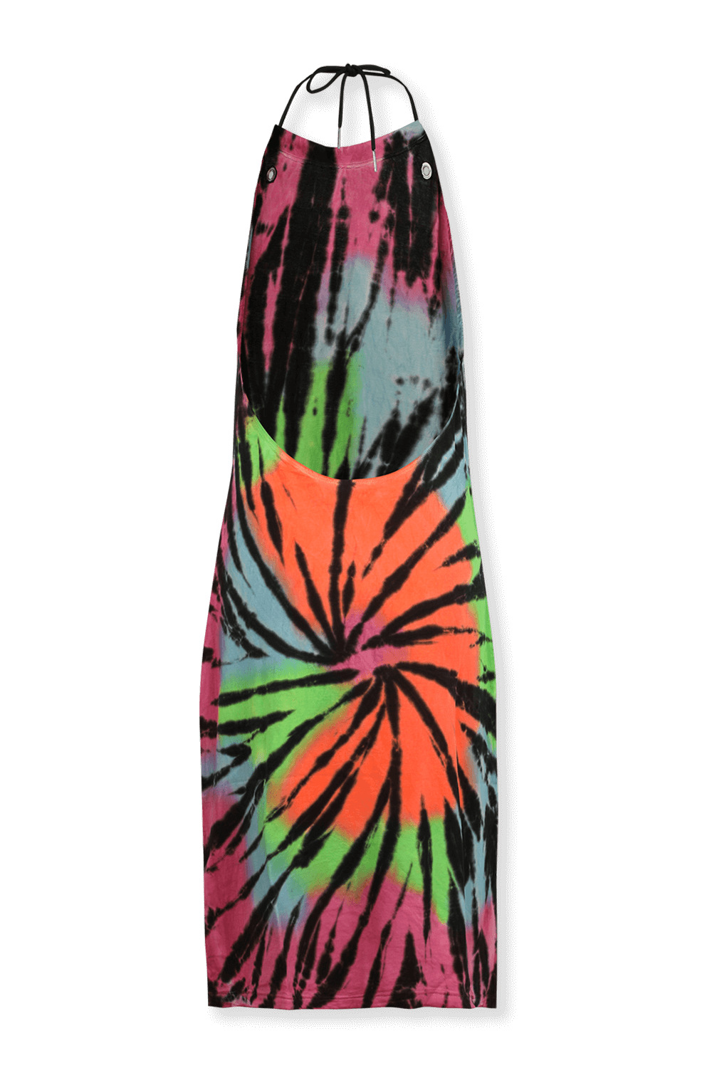 תמונה אחורית של שמלת מיני טאי דאי צבעונית