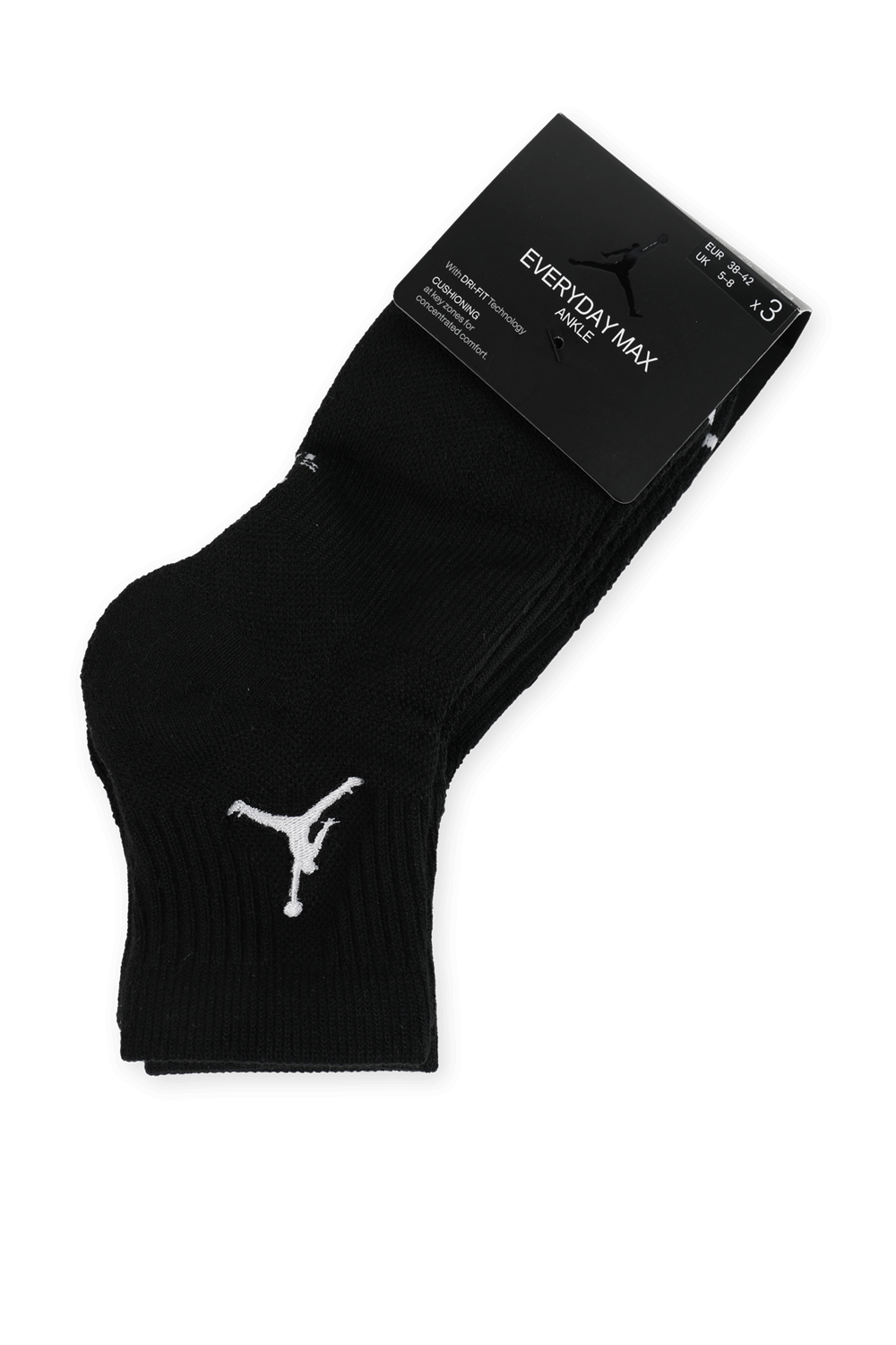 תמונה אחורית של מארז שלושה זוגות גרביים בצבע שחור