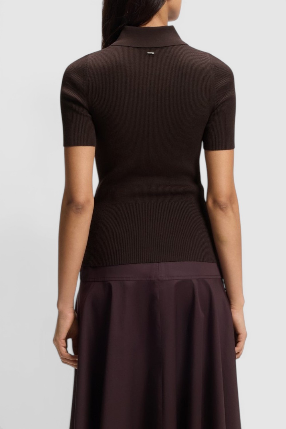 תמונת דוגמן אחורית של סריג פולו ריב