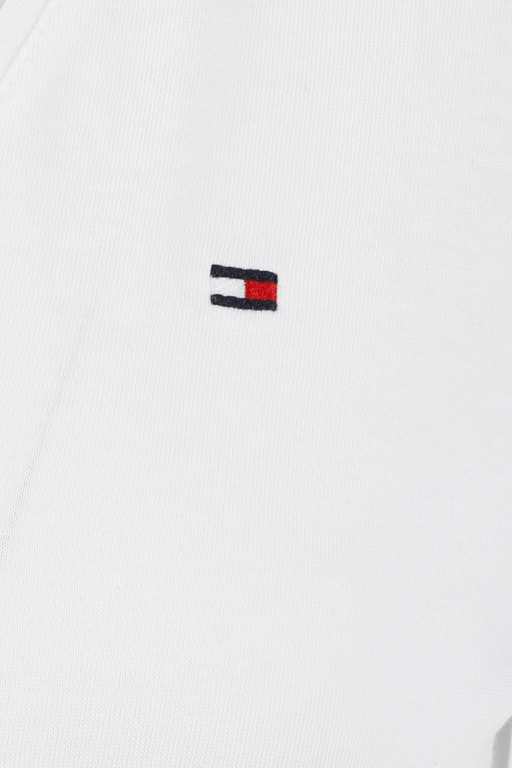 תמונה אחורית של Long Sleeve V-Neck T-Shirt in White