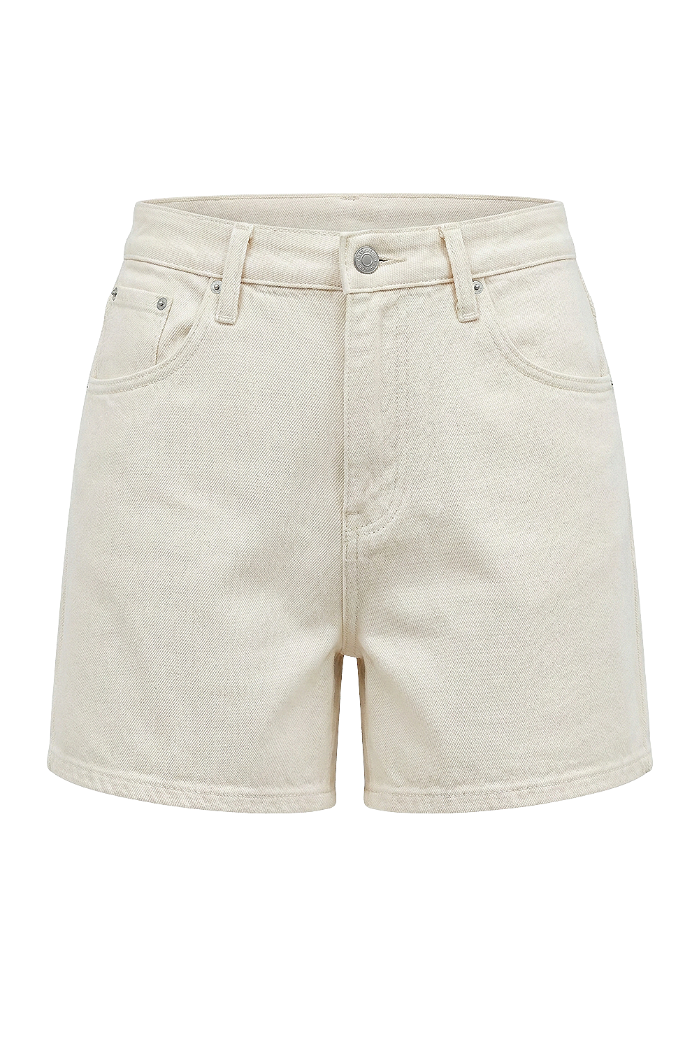 תמונה קידמית של מכנסי ג'ינס קצרים