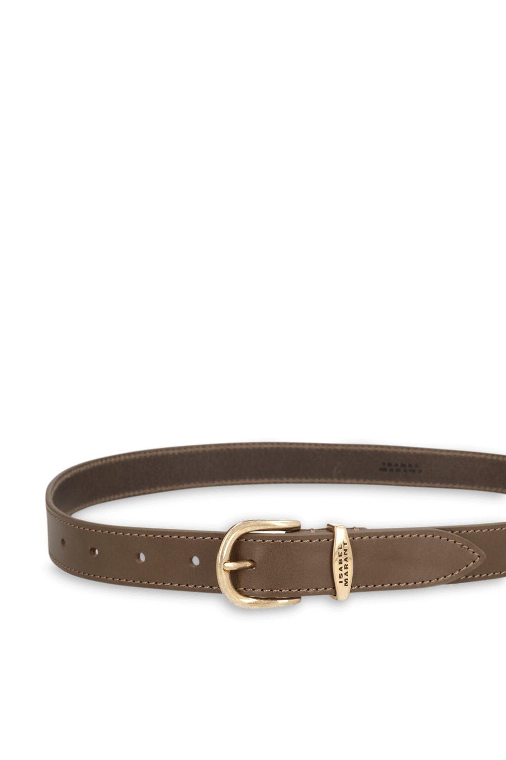 תמונת תקריב של חגורת עור