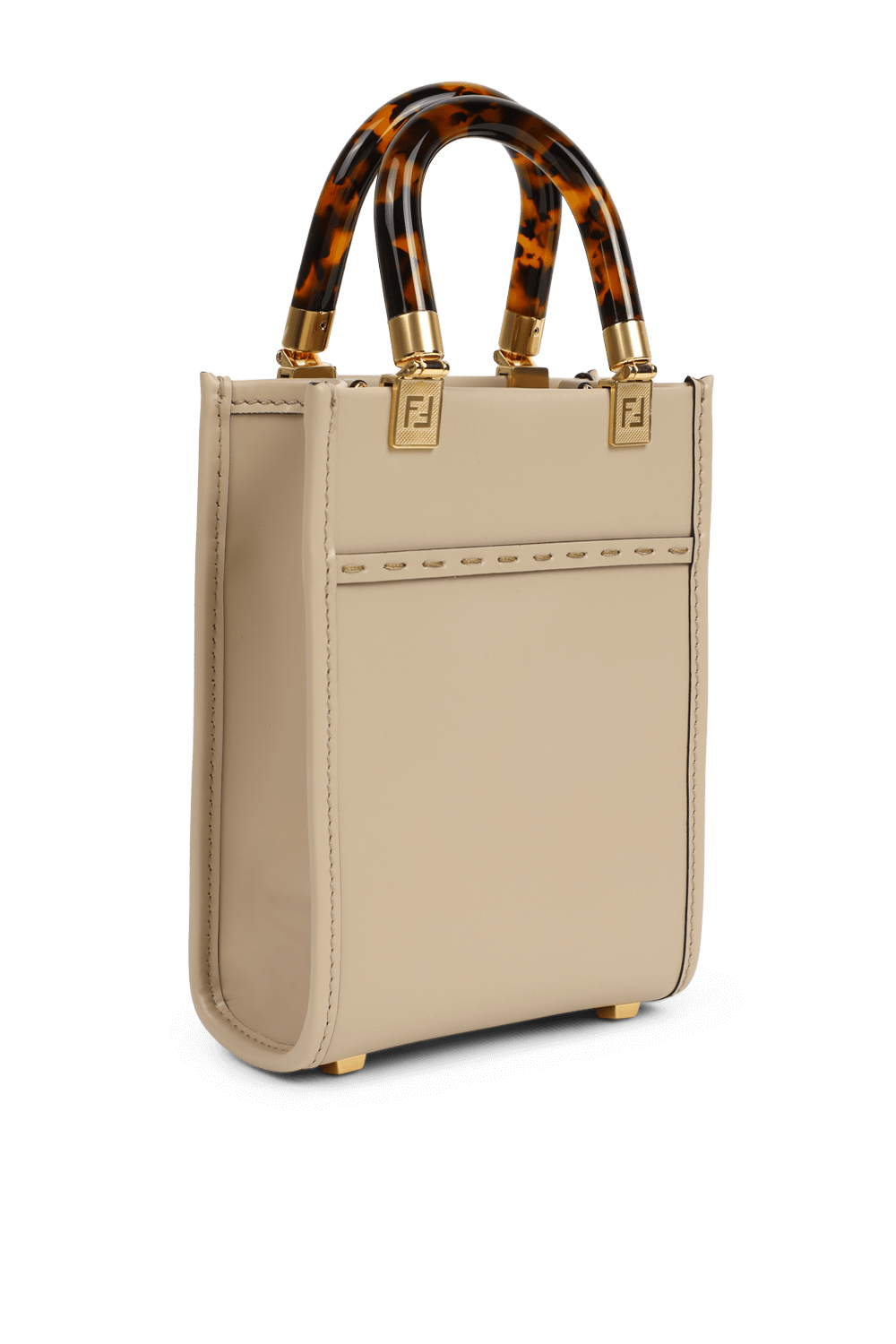 תמונה אחורית של תיק רומא מעור עם לוגו