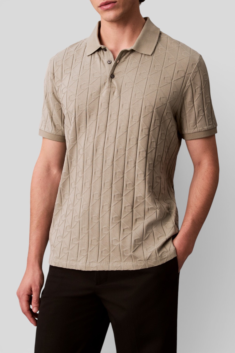 תמונת דוגמן קידמית של חולצת פולו