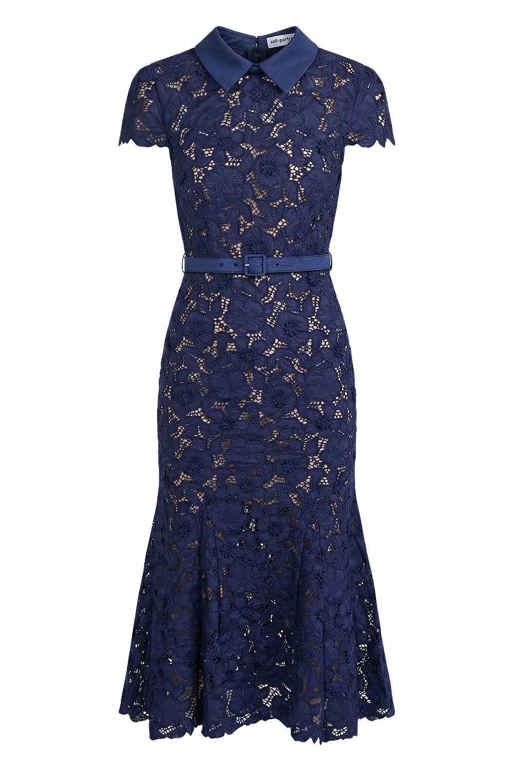 תמונה קידמית של שמלת מידי תחרה