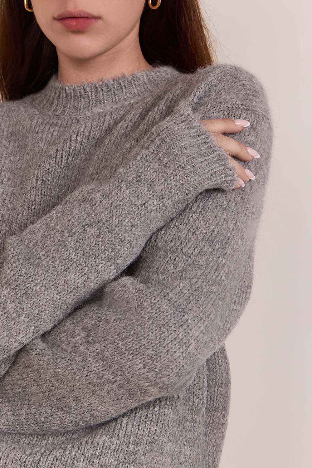 תמונת תקריב דוגמן של סריג צמר