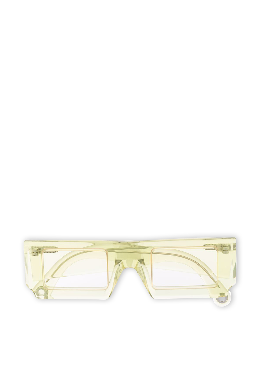 תמונה קידמית של משקפי שמש עם מסגרת מרובעת