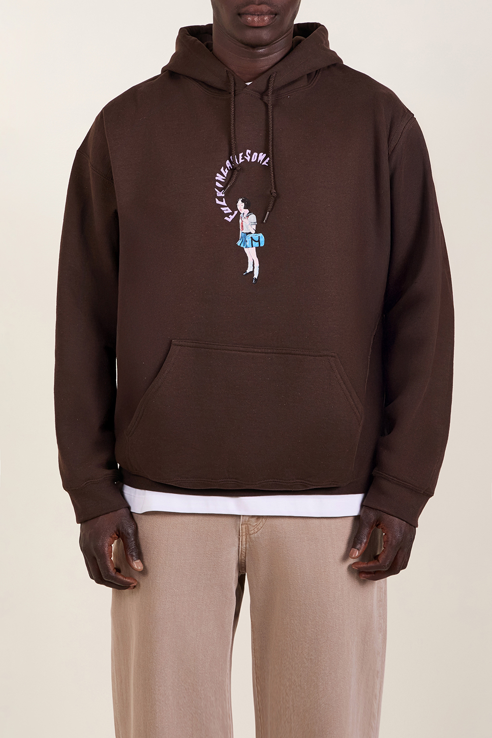 תמונת דוגמן קידמית של סווטשירט קפוצ'ון