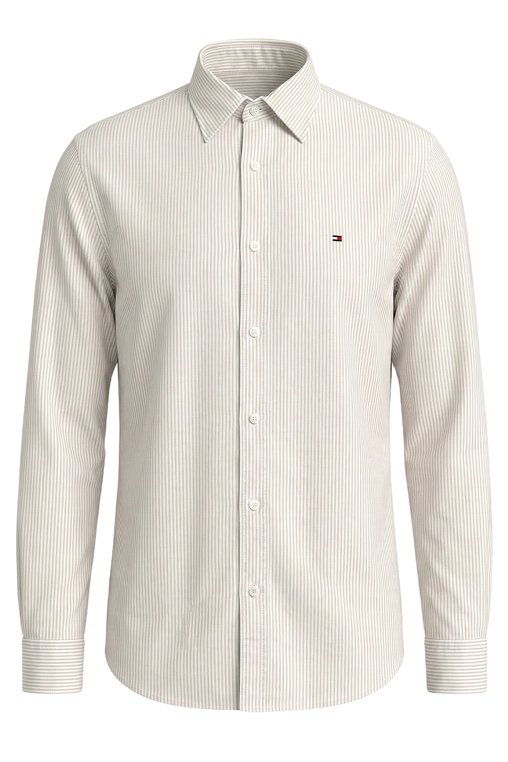 תמונה קידמית של חולצה מכופתרת פסים