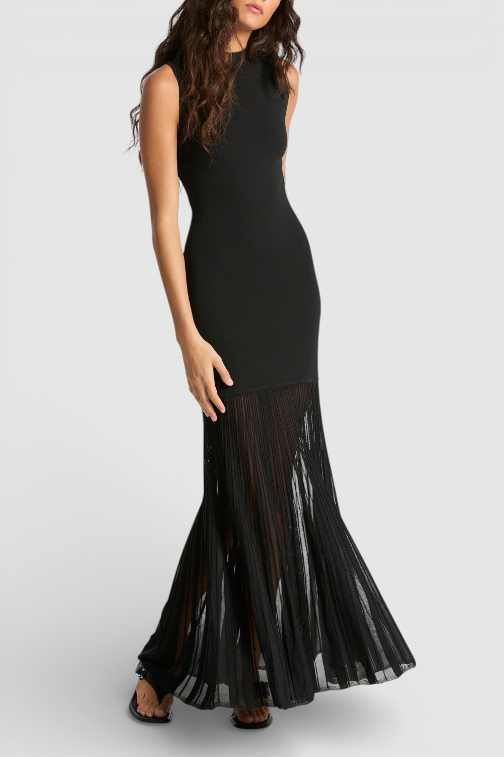 תמונת דוגמן קידמית של שמלת מקסי