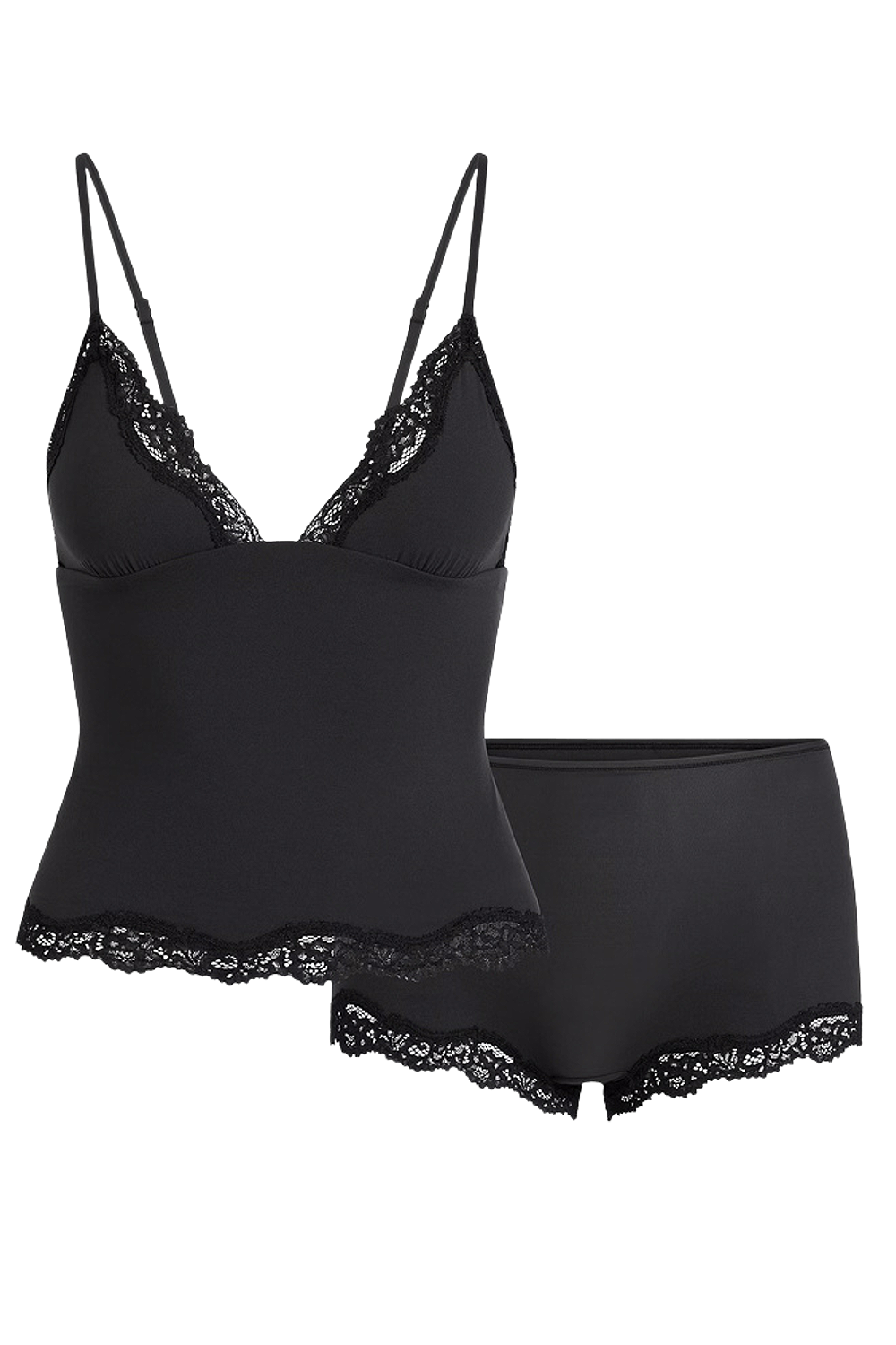 תמונת תקריב של CAMI AND BOYSHORT SET