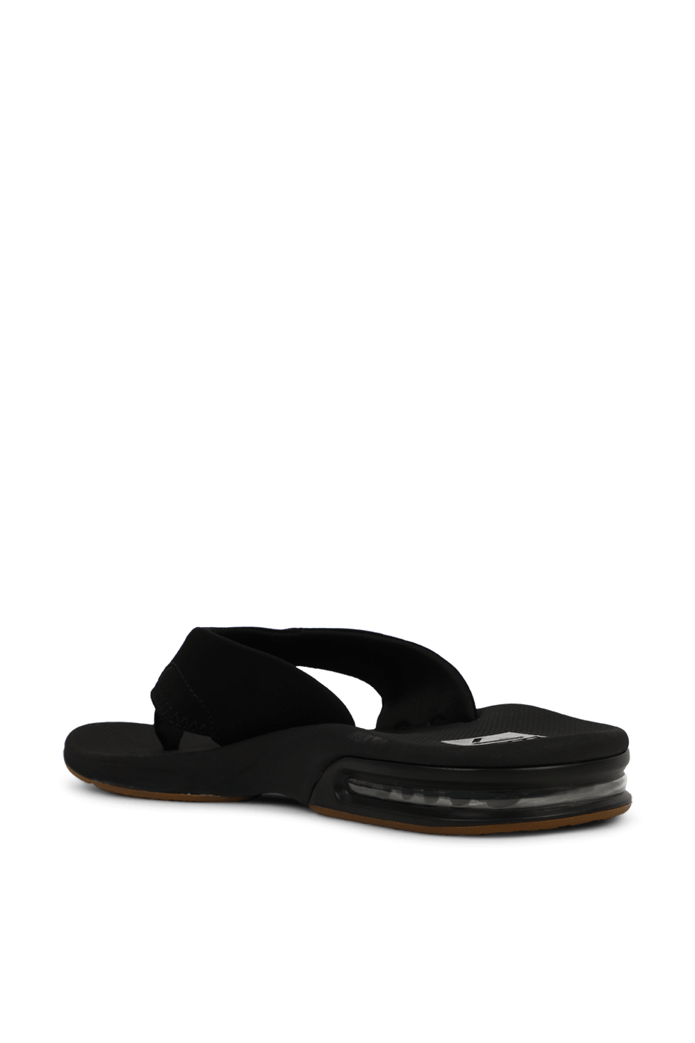 תמונה אחורית של כפכפים פאנינג בשחור