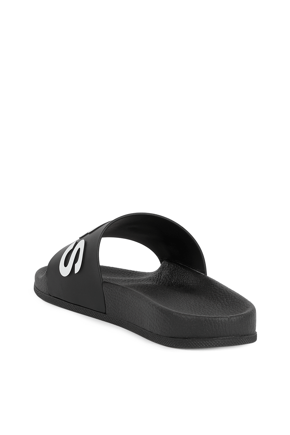 תמונה אחורית של Slides With Logo Strap and Contoured Sole