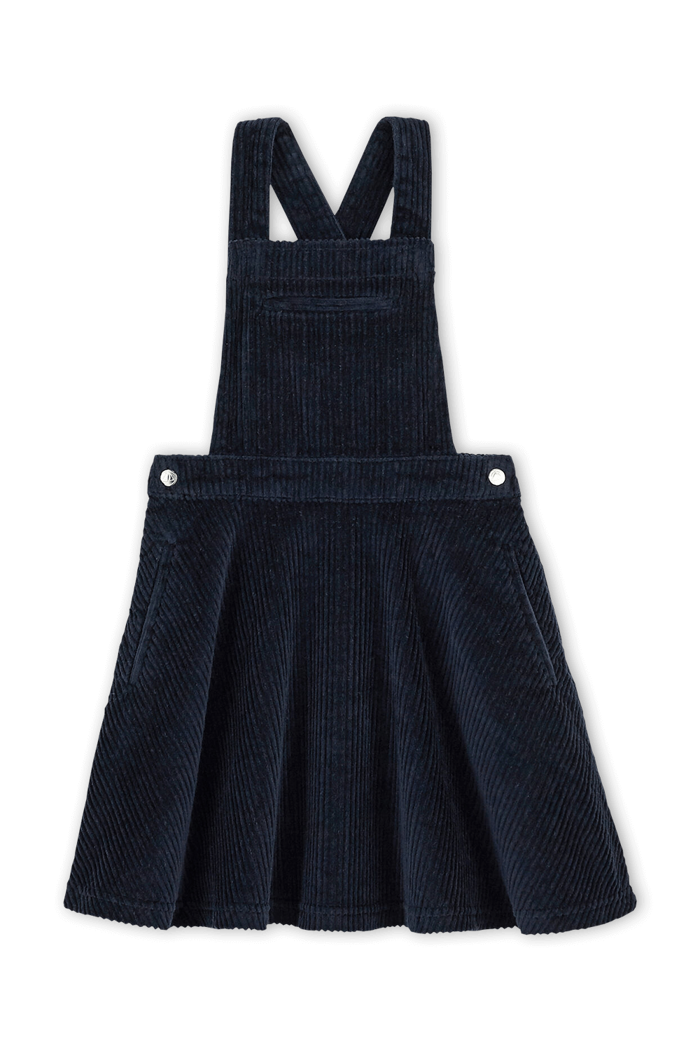 תמונה קידמית של גילאי 6-12 שמלת קורדרוי בצבע כחול