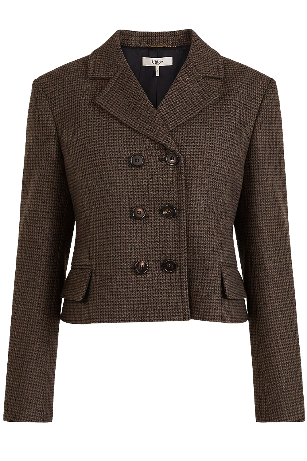 תמונה קידמית של ז'קט צמר צמוד